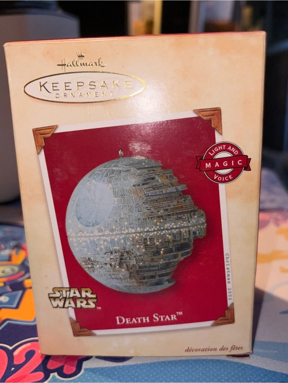 2002 Hallmark Keepsake Star Wars Death Star Magic Light Christmas Ornament NEW